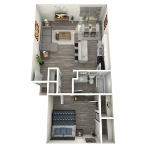 A2 - One Bedroom / One Bath - 626 Sq. Ft.*