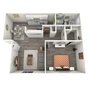 A3 - One Bedroom / One Bath - 656 Sq. Ft.*